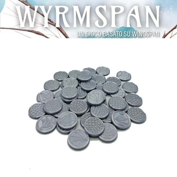 Wyrmspan: Set 45x monete drago a doppia faccia immagine 1