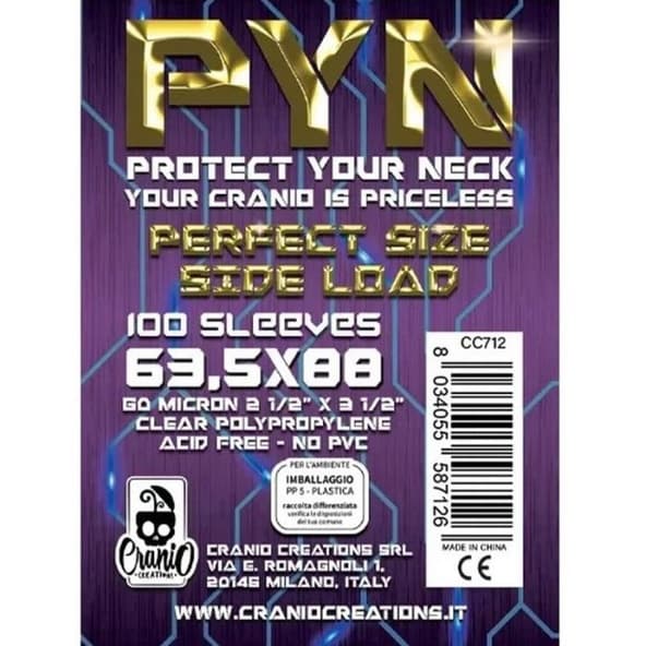 100 Sleeves PYN 63,5x88 Perfect Size Side Load Bustine Protettive immagine 1