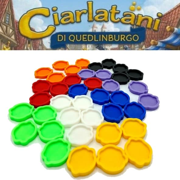 Ciarlatani di Quedlinburgo: Set 219x porta gettoni 3D immagine 1
