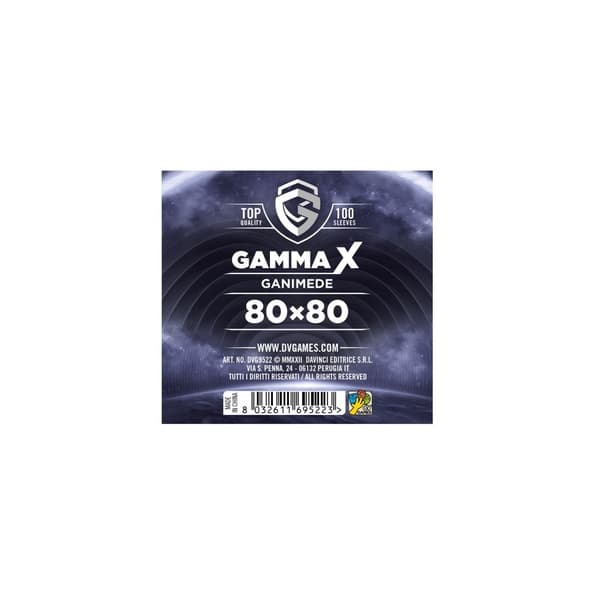 100 Sleeves Gamma X GANIMEDE 80X80  Bustine Protettive immagine 1