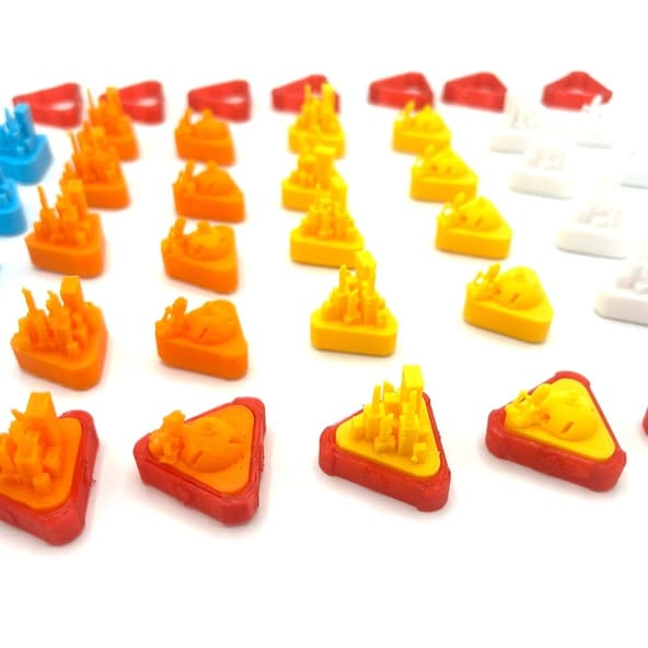 ARCS: Set 60x Token Città e Spazioporto 3D immagine 3