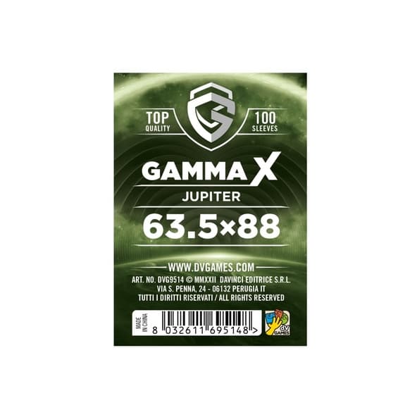 100 Sleeves Gamma X JUPITER 63,5X88  Bustine Protettive immagine 1