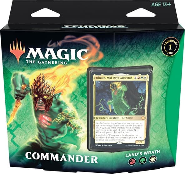Mazzo Magic Commander ZENDIKAR RISING LAND'S WRATH Deck ZNR Inglese immagine 1