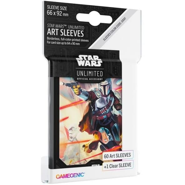 60+1 Sleeves Gamegenic 66x92 Star Wars Unlimited ART SLEEVES MANDALORIAN Bustine Protettive immagine 1