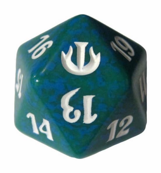 Magic SPINDOWN Dice d20 JOU Green Verde Dado Segna Punti Life Counter immagine 1