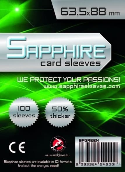 100 Sleeves Sapphire STANDARD 63,5x88 Bustine Protettive x Giochi da Tavolo immagine 1