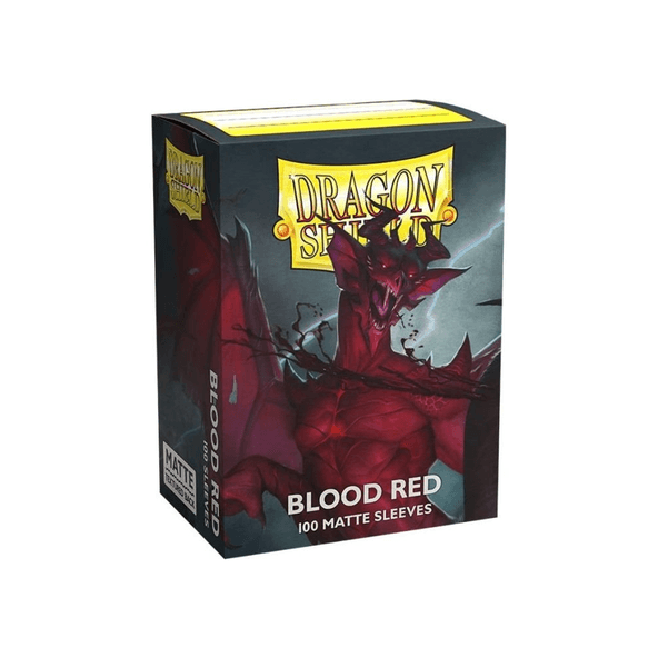 100 Sleeves Dragon Shield Standard NON GLARE BLOOD RED Bustine Protettive immagine 1