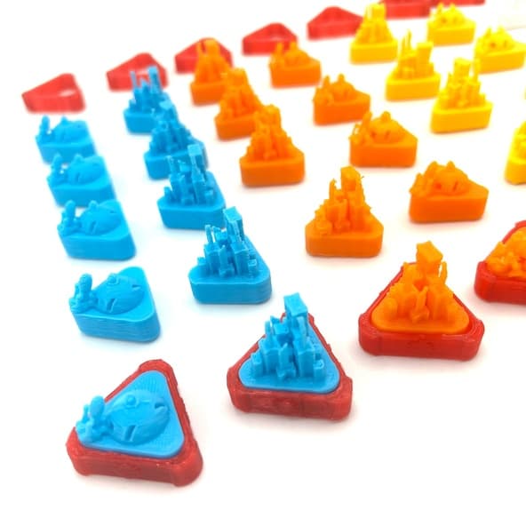 ARCS: Set 60x Token Città e Spazioporto 3D immagine 4