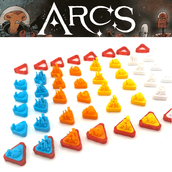 ARCS: Set 60x Token Città e Spazioporto 3D immagine 1