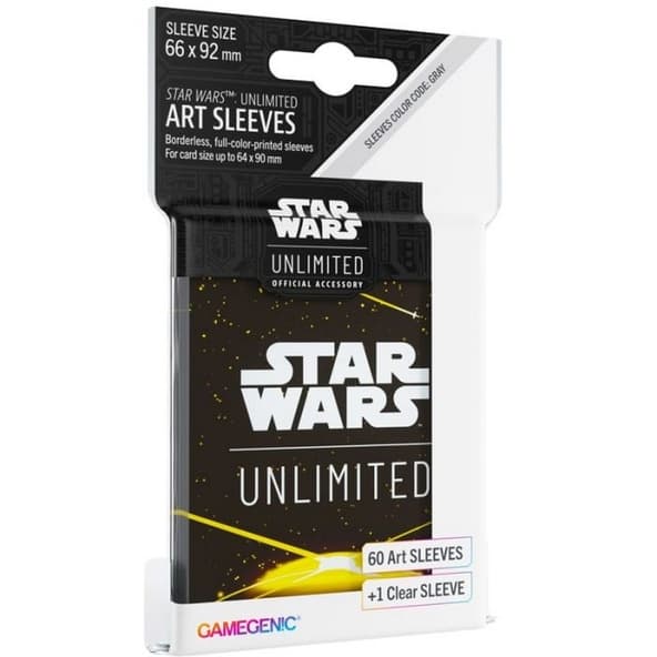 60+1 Sleeves Gamegenic 66x92 Star Wars Unlimited ART SLEEVES CARD BACK YELLOW Bustine Protettive immagine 1