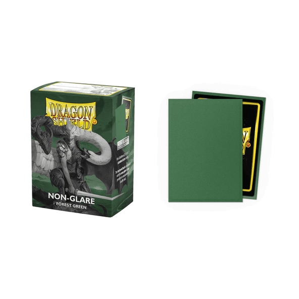 100 Sleeves Dragon Shield Standard NON GLARE FOREST GREEN Bustine Protettive immagine 1